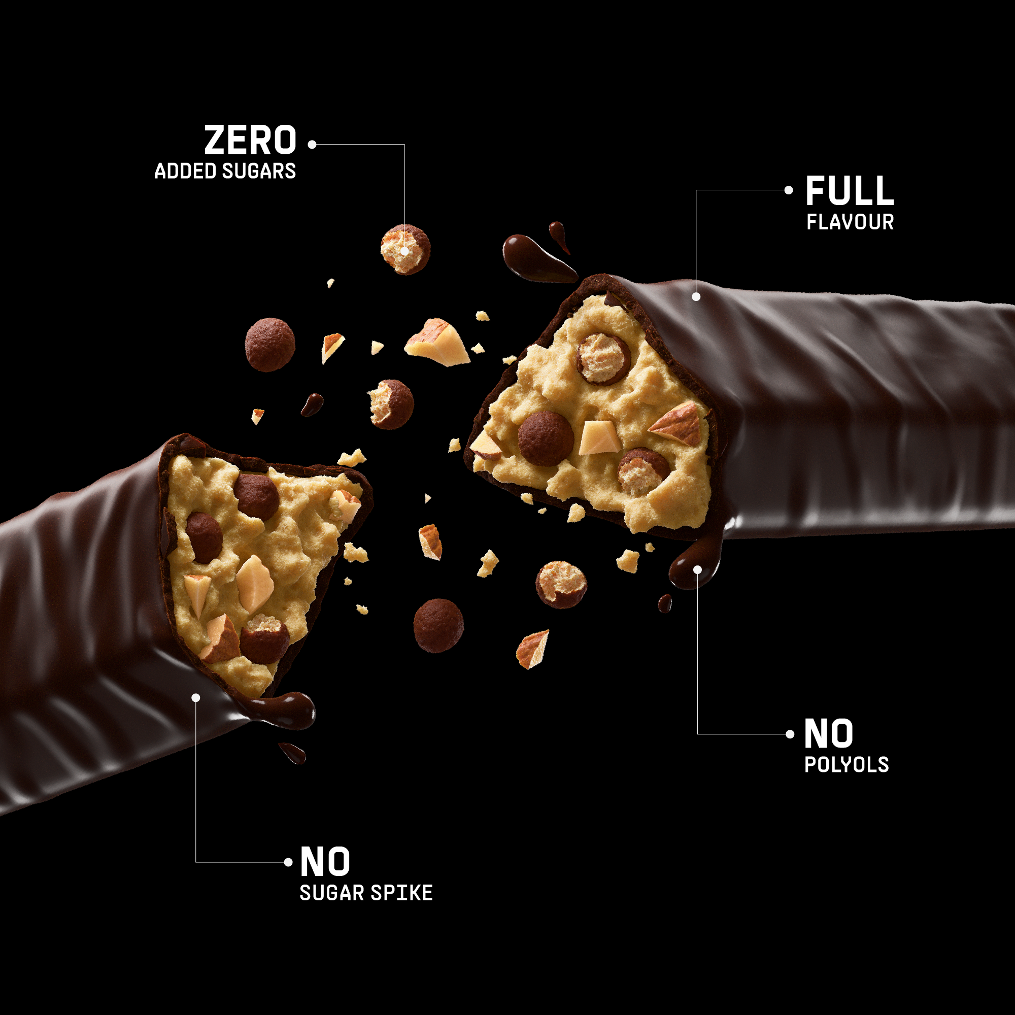 Dark Choco Almond Crunch Bar (20 units)