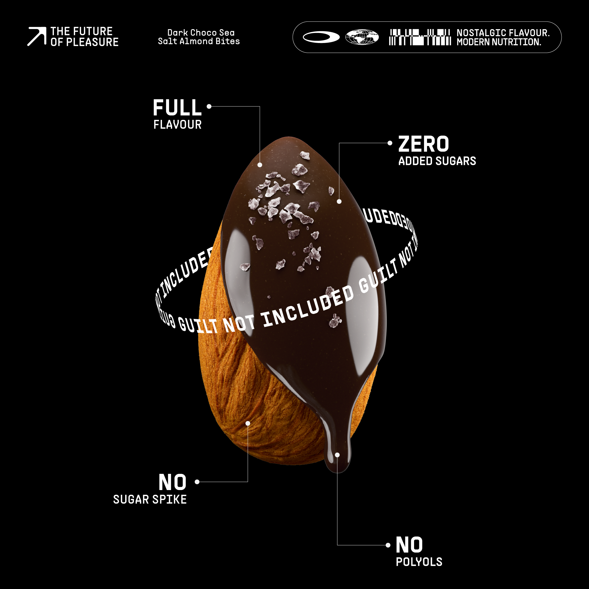 Dark Choco Sea Salt Almond Bites (20 units)